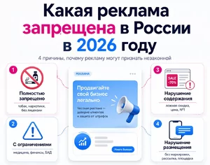 Какая реклама запрещена в России в 2026 году